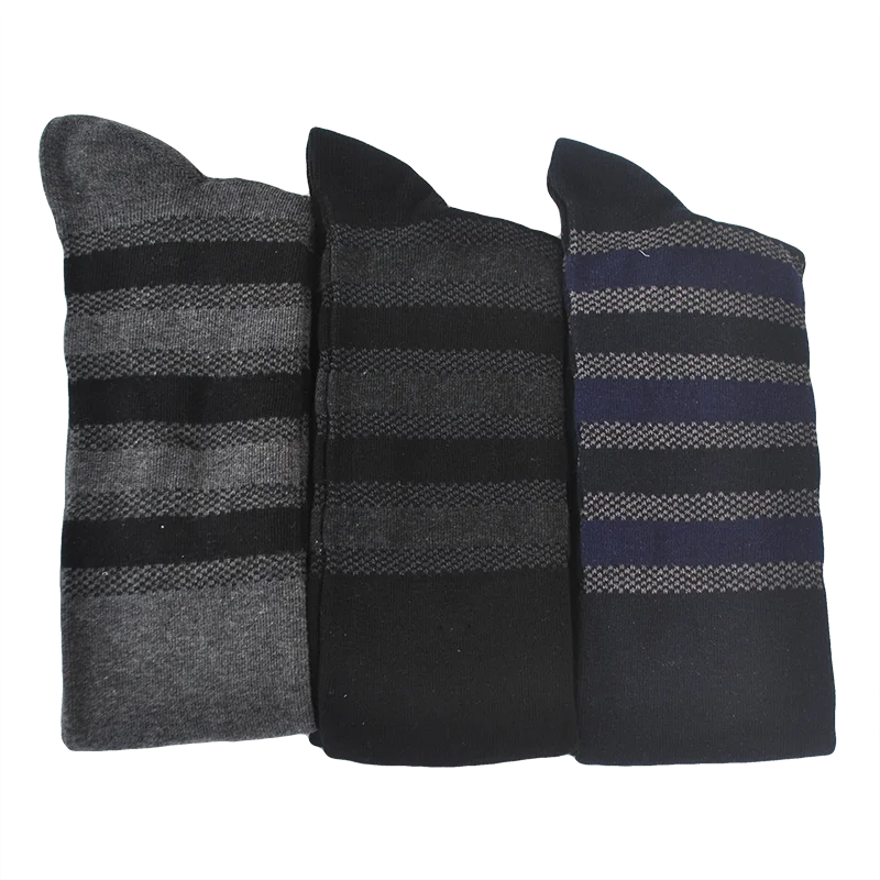 

3 Pairs Cotton Good Quality Men's Business Socks Long Men's Socks
