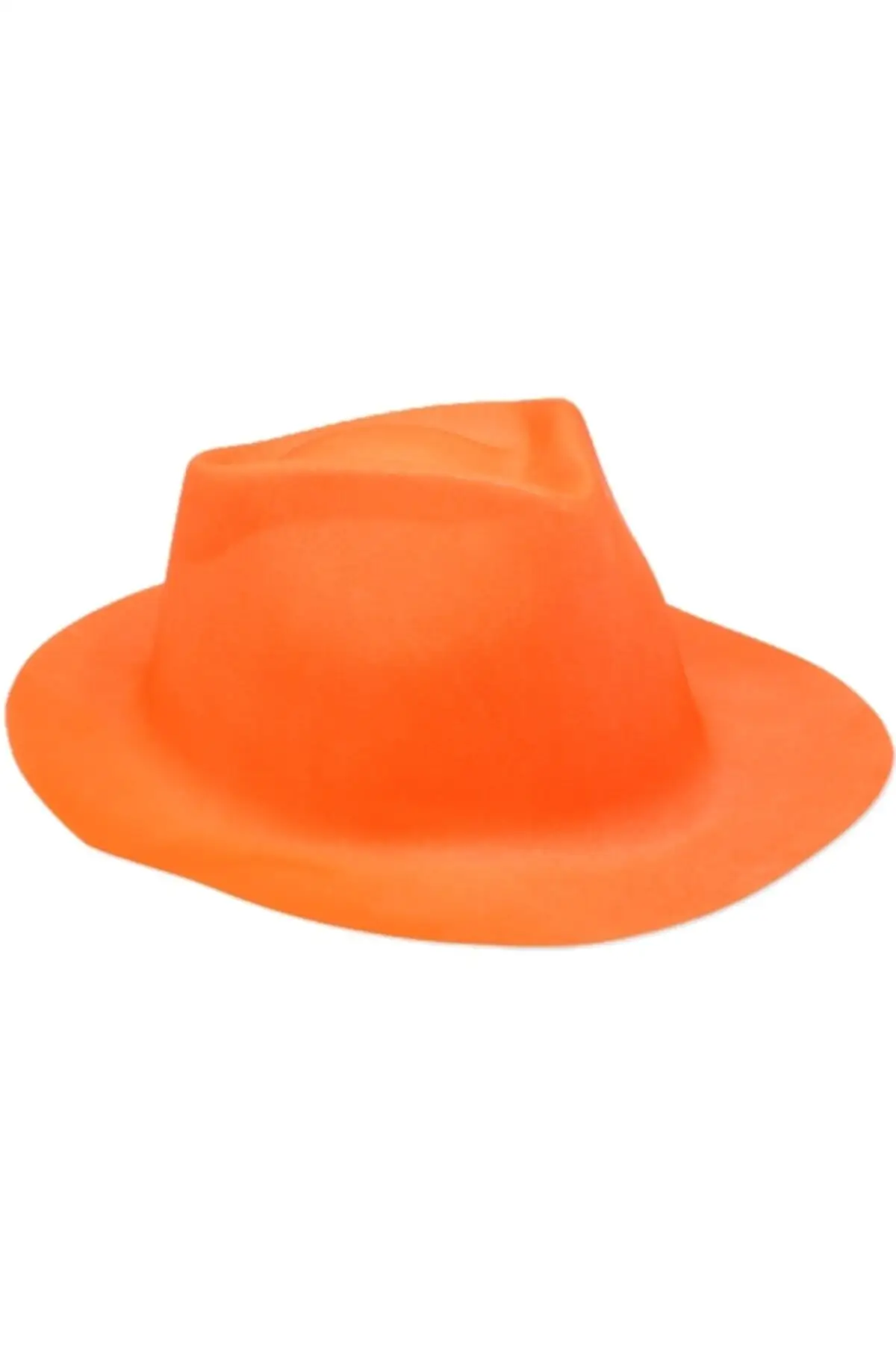 Plastic Cowboy Hat-neon Orange - Party 