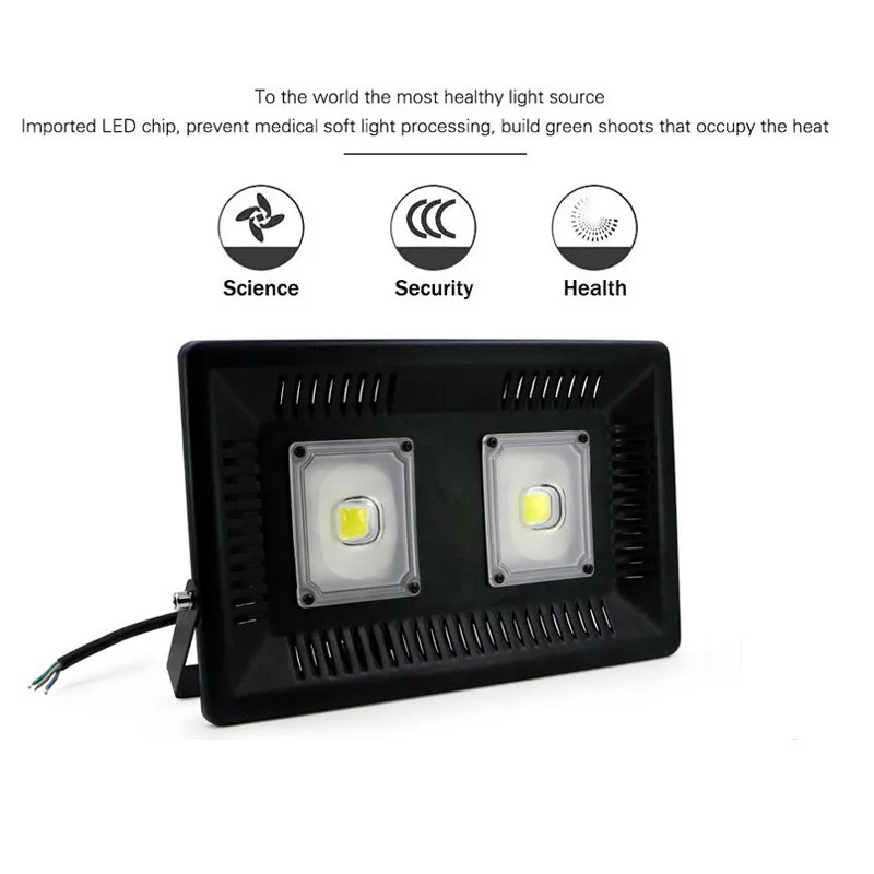 100W LED Flood Light Outdoor 6000K Outside Lights 8000lm Super Bright Security Lights IP66 Waterproof Floodlights Security Light