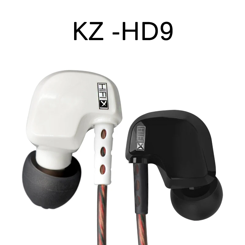 KZ HD9 наушники HiFi спортивные наушники медный проводок 3D тяжелый бас Заушное крепление наушников в ухо наушники для бега с микрофоном