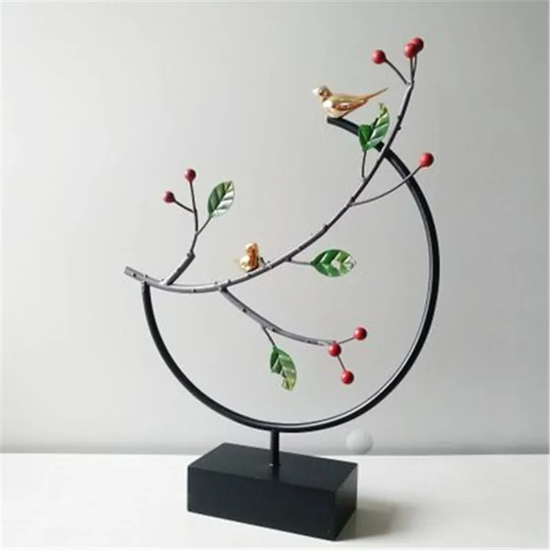 Утюг в китайском стиле художественная имитация стереоскопического акации фруктовая скульптура птицы украшения гостиной Entryway украшения X2471