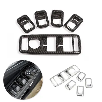 

For Mercedes Benz A B C E G CLA GLK GLA GLE Class W204 G500 W212 W166 5pcs Car Door Window Glass Lift Switch Button Cover Decor