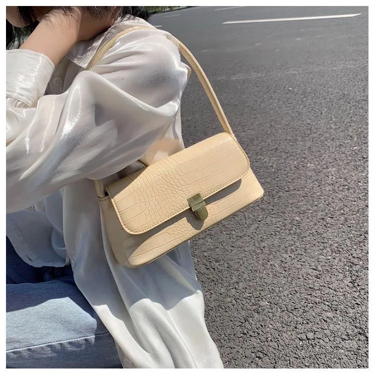 Винтажные Стиль сумочка модная сумка через плечо сумка-багет Горячая из мягкой PU