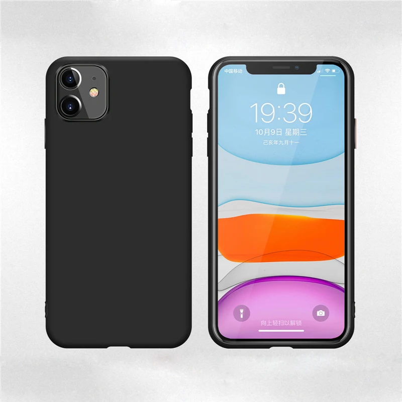 Black Роскошный силиконовый чехол для телефона для iPhone 6 6S 7 8 Plus чехол для iPhone X XS MAX XR без логотипа чехол s аксессуары HYP01 - Цвет: Black