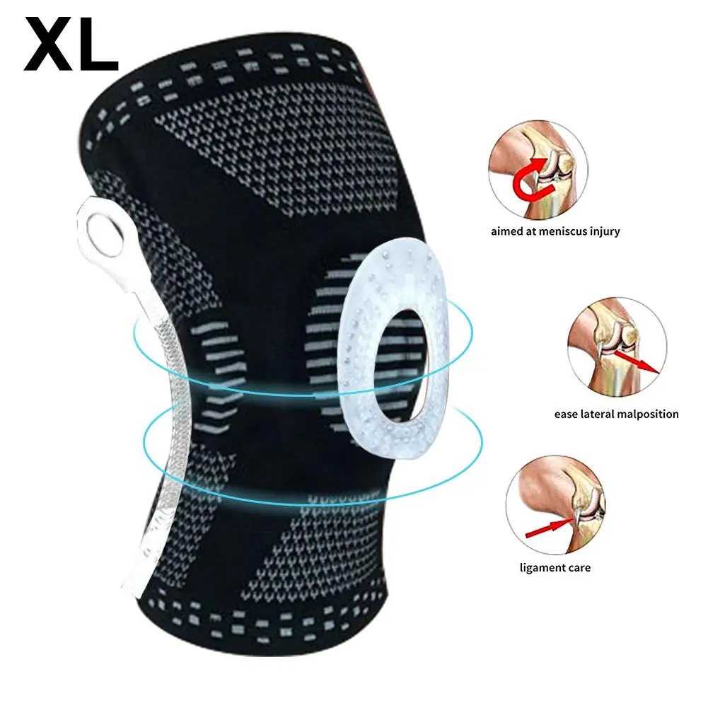 Blue Силиконовые Пружинные наколенники Meniscus для ног, наколенники, стабилизаторы, наколенники для поддержки колена, суставы, облегчение боли, спортивные повреждения - Цвет: Blue