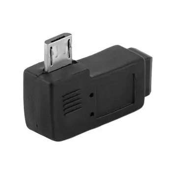 

Black Professional USB Mini 5 Pin Female to Micro 5 Pin Male Left/Right Angled 90 Degree Angle Adapter Converter Plug and Play