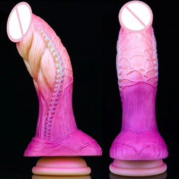 5 Shape Colorful Animal Horse Dildo Dog Wolf Fake Penis Suction Cup Sex Toy for Women Female Masturbate 18 Adult Toy Dragon Dick 2