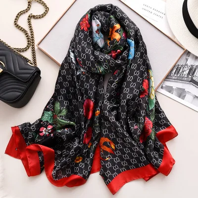style 65 Роскошный бренд хиджаб летние женские шарфы мягкие длинные шелковые шарфы с принтом женские шаль и накидка пашмины бандана пляжные палантины - Цвет: style 65