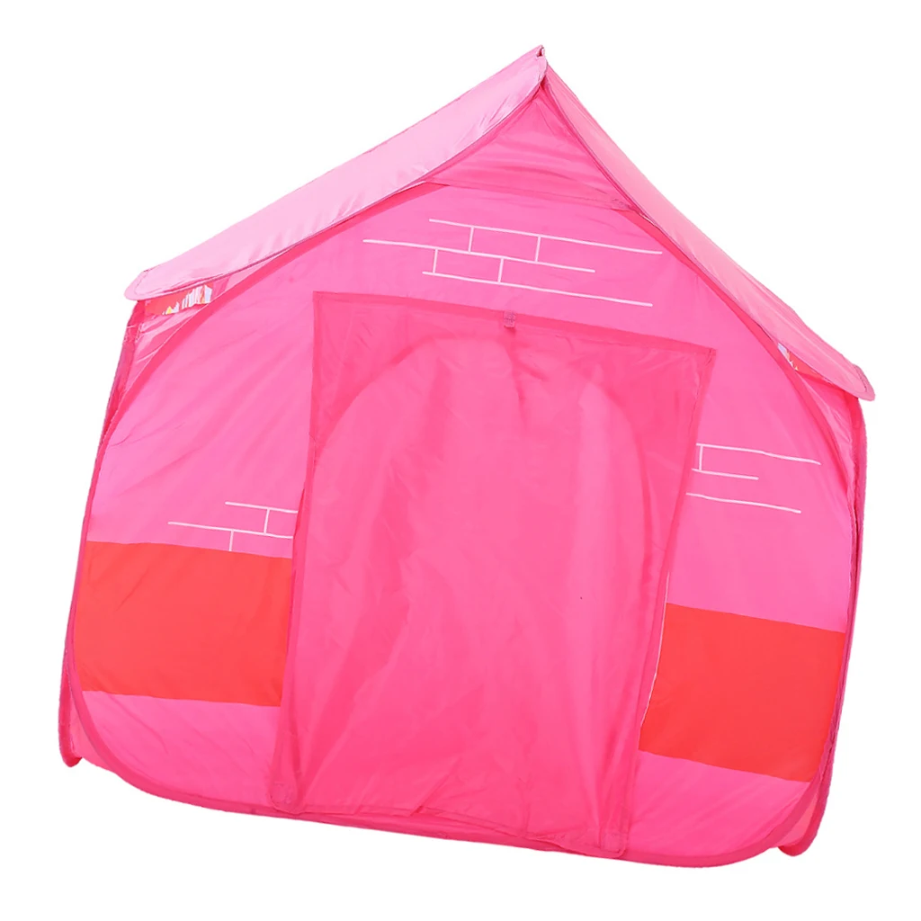 Foldable Pink Ice Cream Themed Tent Playhouse for Kids Indoor Outdoor Play, 35.4''L x 35.4''W x 35.4''H