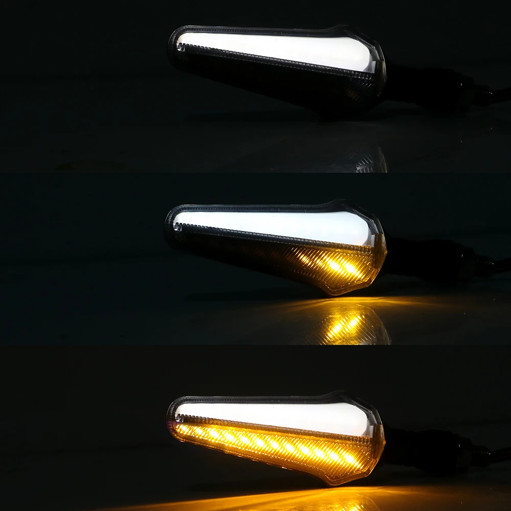 FORAUTO 2 шт. 24LED индикатор мотоцикла мигалка два-цветовой эталон дневные стоп-сигнал мотоцикл вода сигнал поворота