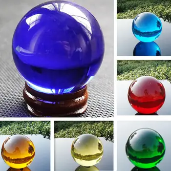 

40mm 9 Color Crystal Ball Feng Shui Glass Ball Fashion Beautify Wedding Crafts Accessories Ornaments Globe Sphere Home Gifts