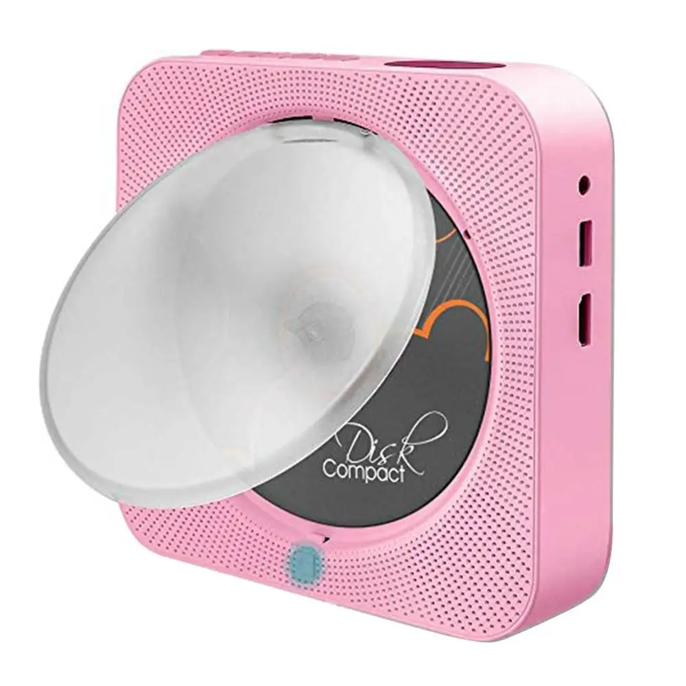 pink Настенный DVD CD плеер портативный с HDMI полный выход музыкальный плеер Английский Обучение Дети Образование - Цвет: pink