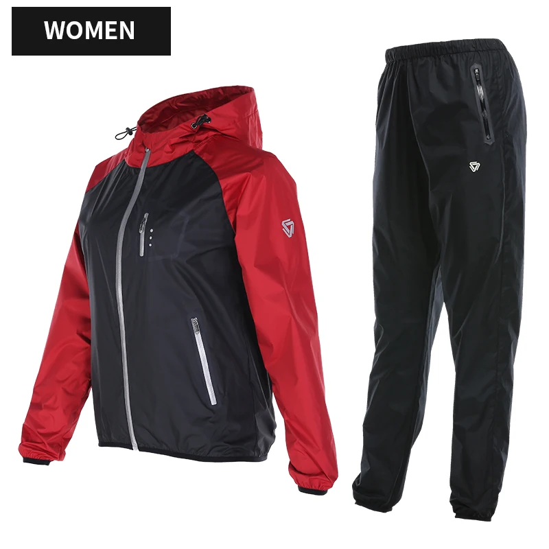 VANSYDICAL Gym Clothing Set Men Women Zipper Hooides Sportswear Running Fitness Training Weight Loss Sweating Sauna Sports Suit - Цвет: TC3066