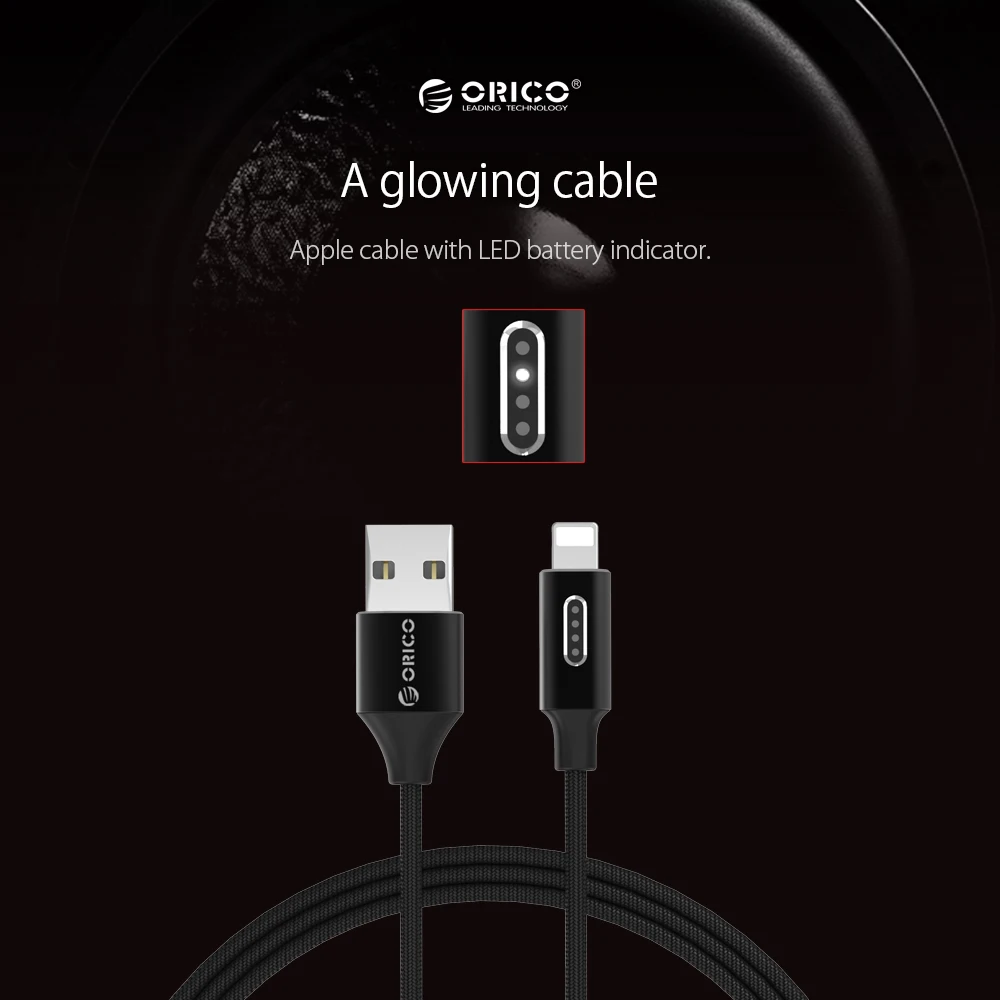 ORICO USB для Apple, кабель для iPhone 6, 6s, 7, джинсовый USB кабель, быстрое зарядное устройство, кабель для передачи данных для Apple iPhone 5, 5S, iPad Air, мини-кабель