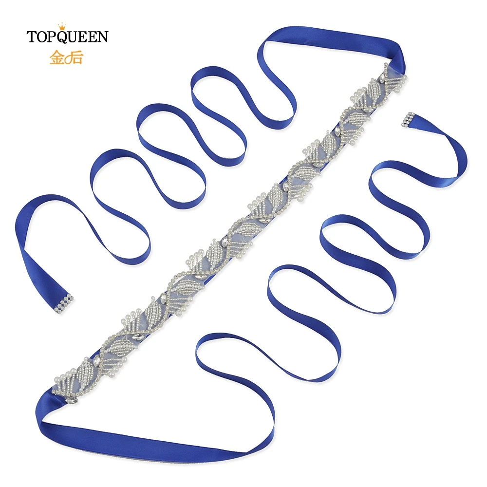TOPQUEEN S273, женские Стразы, жемчуг, свадебное вечернее платье, пояс с поясом для невесты, вечерние пояса
