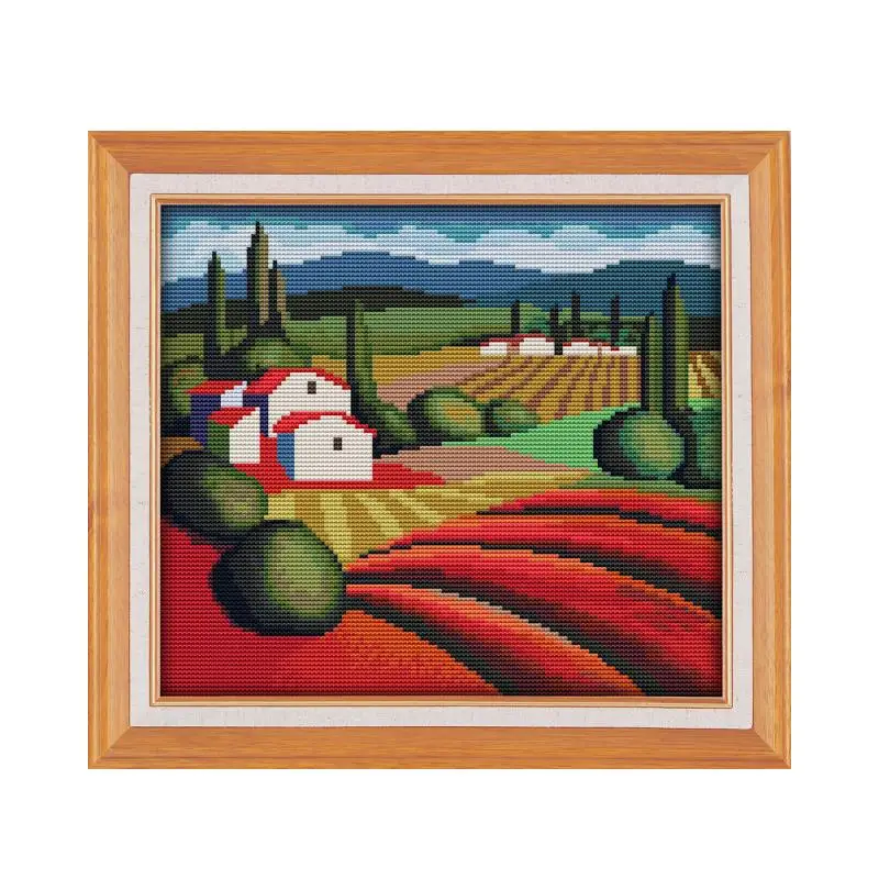The fall of the countryside cross stitch kit aida 14ct 11ct count printed canvas stitches embroidery DIY handmade needlework | Дом и сад