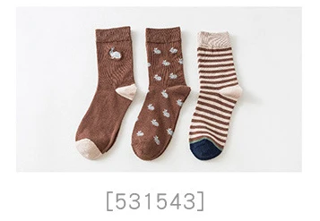 Caramella Men's Crew Socks Cotton Made Animal Jacquard Embroidery Socks Cotton 3 Pairs/Lot - Цвет: 5315431101
