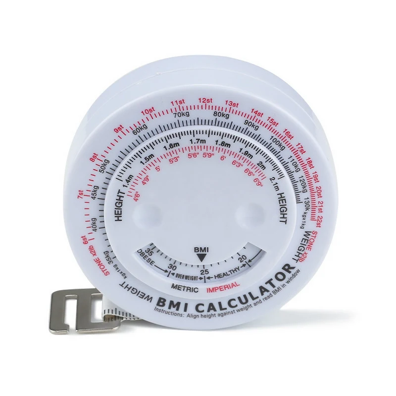 

BMI measure tape body measure tape BMI caculator Round shape BMI Body Mass Index Retractable TapeKeep Your Beauty Body Ruler