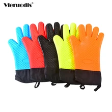 Длинные толстые силиконовые перчатки против скальдинга кухонные перчатки-Прихватки для духовки кухонные аксессуары инструменты для выпечки микроволновая печь