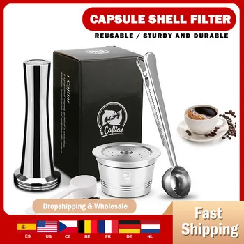 

Stainless Steel Refillable Coffee Capsule Cafeteira Filter For Caffitaly Tchibo Cafissimo Machine Reusable Classic Filter