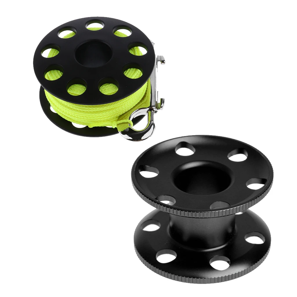 Scuba Diving Finger Spool& 30m Yellow Line Double End Snap
