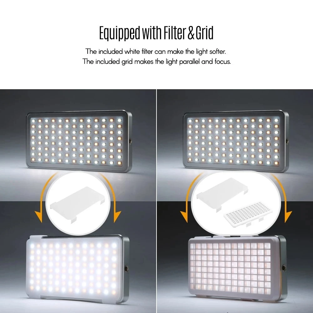 NiceFoto SL-80A портативный 3200 K-6500 K Dimmable заполняющий свет со встроенной литиевой батареей 2500mAh CRI 96+ карманный светодиодный свет видео