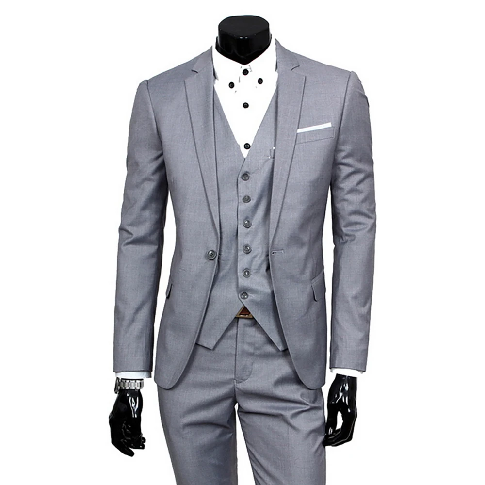 MoneRffi, 3 предмета, деловой блейзер+ жилет+ брюки, мужской костюм, осенняя мода, однотонный Тонкий Свадебный комплект, винтажные классические пиджаки для мужчин