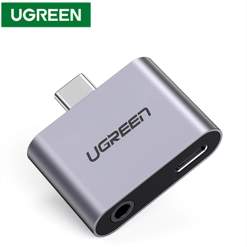 Переходник для наушников UGREEN с USB C на Type 3 5 мм алюминиевый аудиоразъем