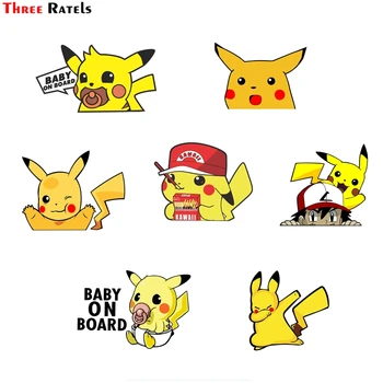 

Three Ratels FC36 3D Cute BABY Japanese Anime Car Sticker Vinyl PVC Decal for Kid's Room Wall Window Laptop Kitchen Waredrobe