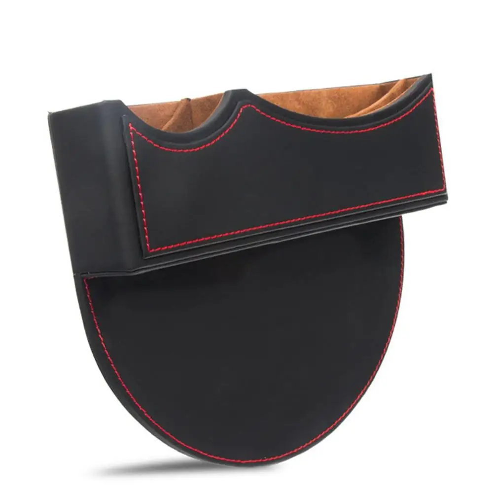 Black red Автомобильное кресло зазор ящик для хранения имитация кожи многофункциональный мобильный телефон автомобильный ящик для хранения автомобильные принадлежности - Название цвета: Black red