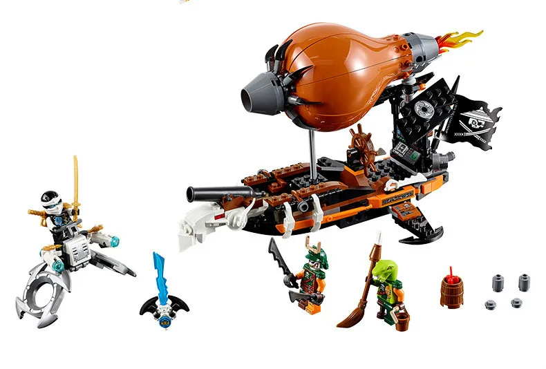 Bela 10448 318 шт Ninjago Raid Zeppelin оружие строительные блоки для детей сборные игрушки 70603 совместимы с городским