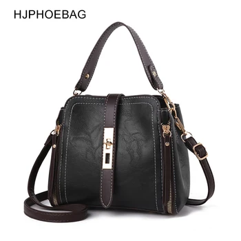

HJPHOEBAG New Korean version of the fresh small fragrance fashion single shoulder Messenger bag PU leather Women handbags YC363
