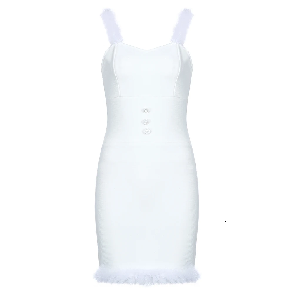 Высококачественное белое платье-комбинация Vestidos милое вискозное Бандажное платье элегантное вечернее платье