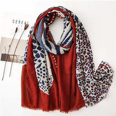 Designer knitted spring winter women scarf warm Cotton linen scarves shawls luxury brand neck bandana pashmina lady wrap - Цвет: SL1908-042
