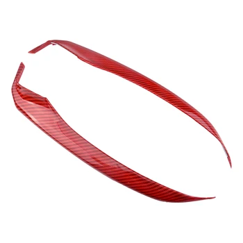 

CITALL Carbon Fiber Style Red Front Bumper Lip Corner Cover Trim Fit for Toyota Camry 2018-2019