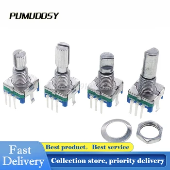 

5PCS/LOT EC11 digital potentiometer with switch 5 Pin Plum handle 15mm rotary encoder coding switch
