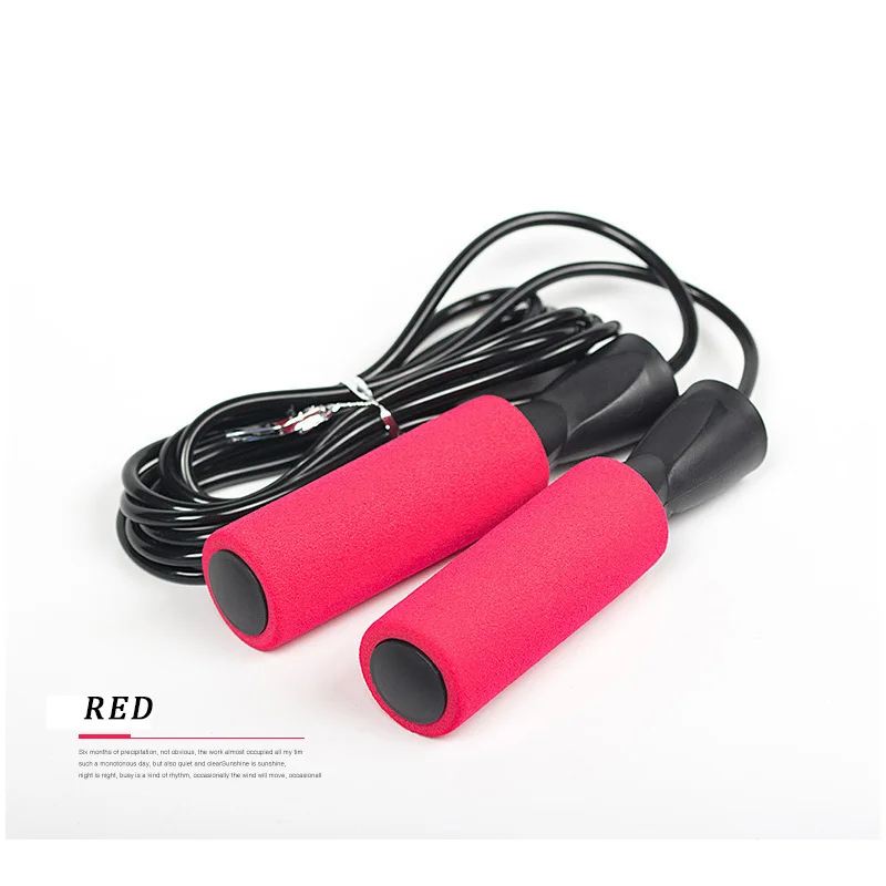 D004-red 3M из ПВХ, Скакалка с регулировкой скорости, для занятий спортом, для похудения, для дома, для тренажерного зала, для фитнеса, с подшипниками, для тренировок, регулируемая - Цвет: D004-red