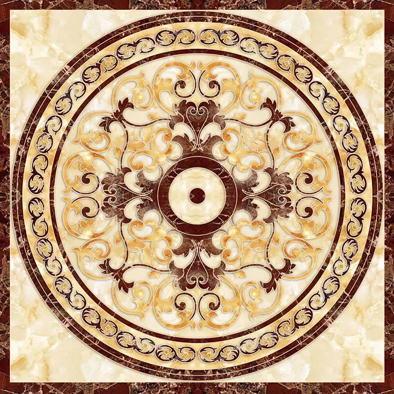 papel de parede personalizado azulejos piso marmore estilo mural luxo sala prova 01