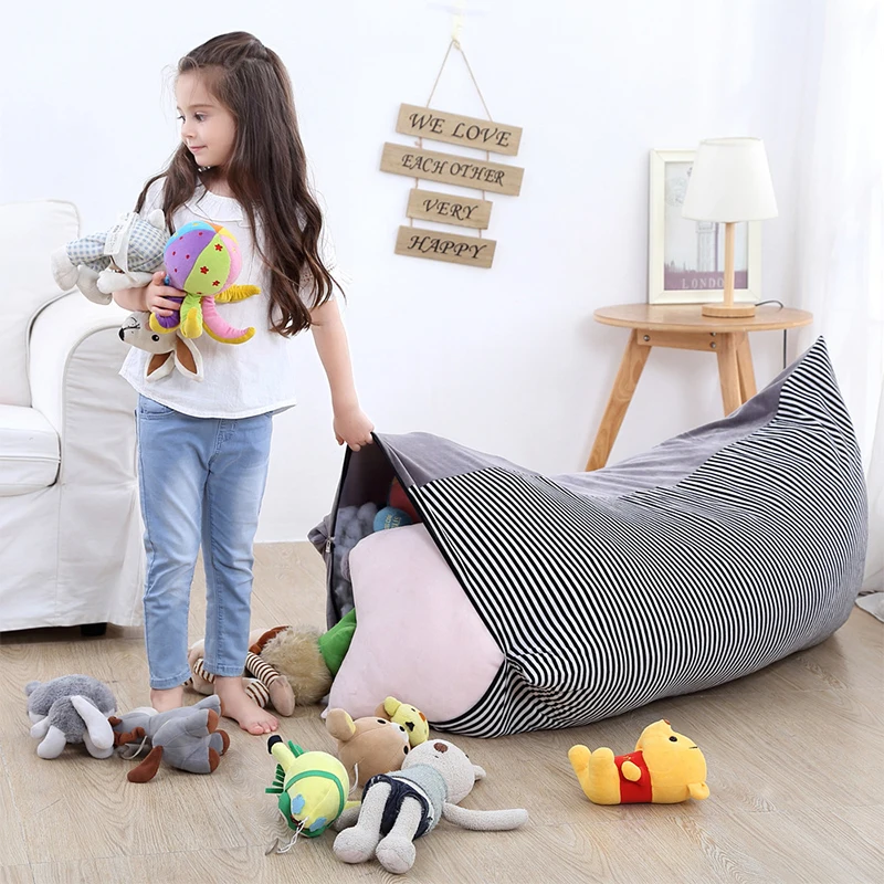 2в1 чучело Кукла Плюшевая сумка для хранения игрушек Bean сумка Texile органайзер для одеял кресло для отдыха складное детское сиденье Подушка Декор