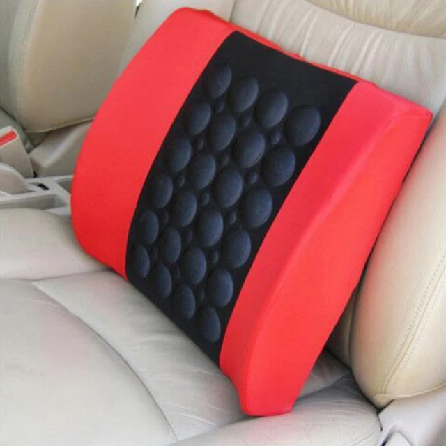 Back Pillow Car Seat Back Support Electric Massage Lumbar for Car Office  Seat Support Health Care Lumbar Pad Auto - AliExpress