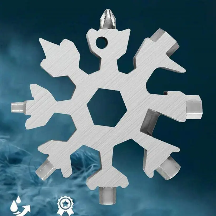 

5 шт./лот, 18 в 1, многофункциональная карта для инструмента Снежинка, инструмент для ключей, комбинированный инструмент для снежинки, отвертка для улицы