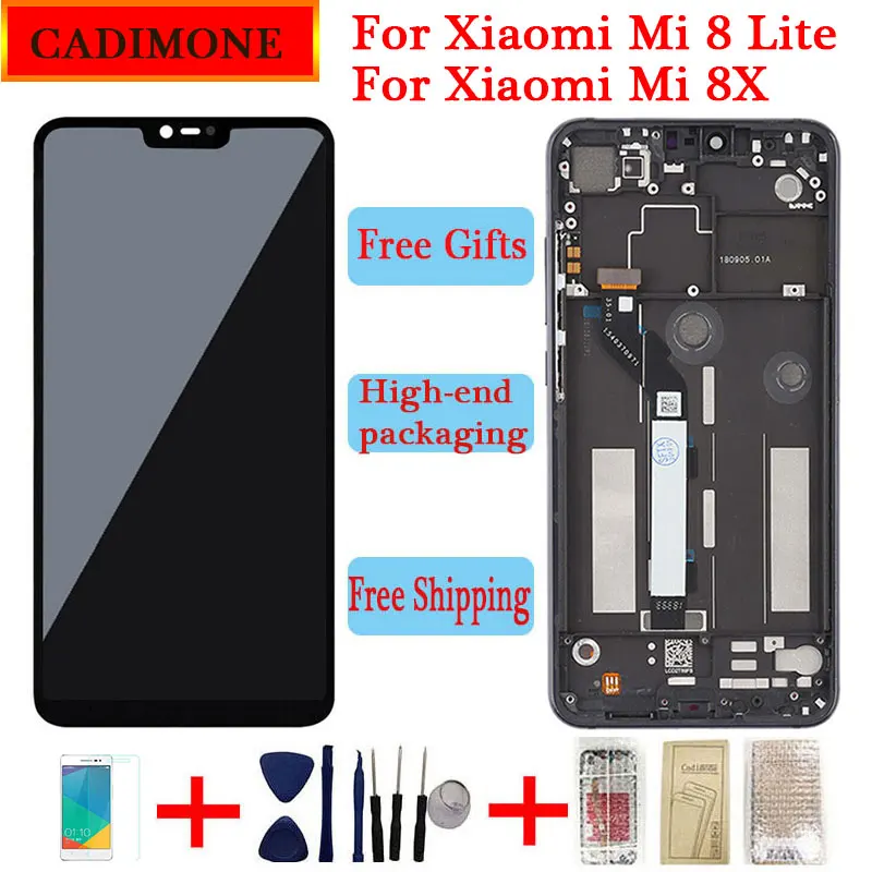 Для Xiaomi Mi 8 Lite ЖК дисплей экран AAA Качество + рамка сенсорный Замена для 8X LCD