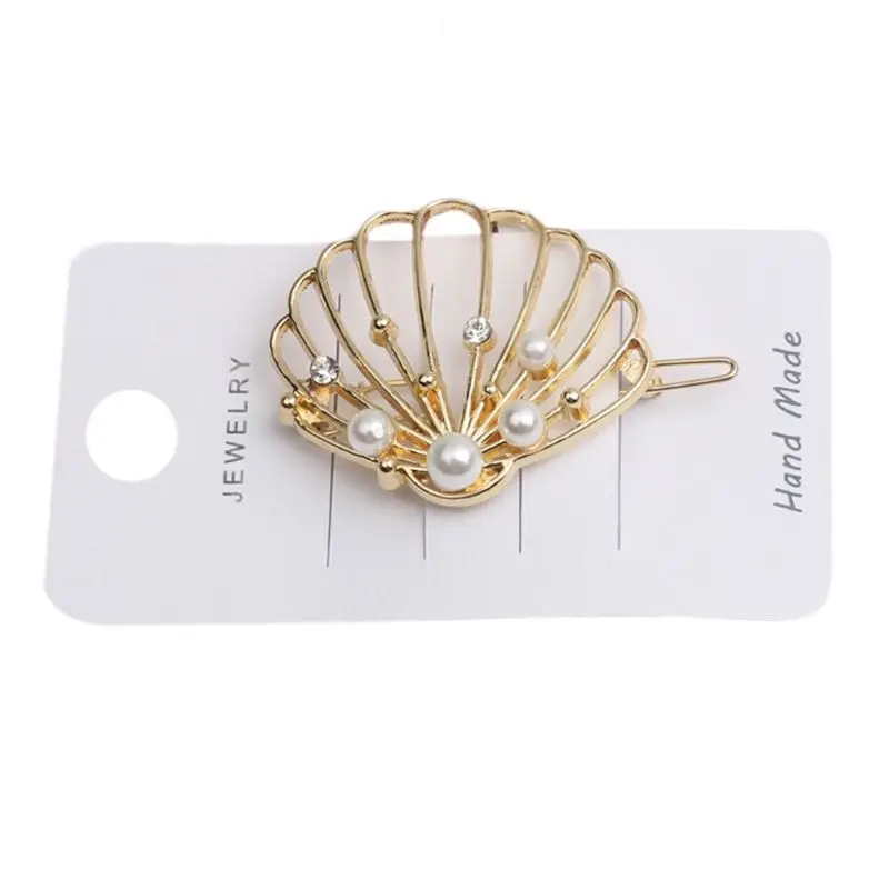 Женские заколки для волос в морском стиле из металлического сплава золотистого