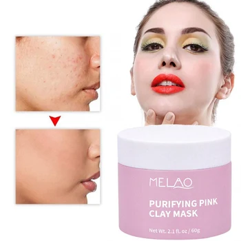 

Pink Clay Mask Washing Mud Blackhead Clean Whitening Anti-Wrinkle Anti-aging Skin Care Cream