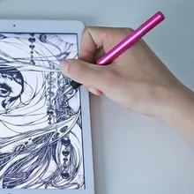 2 в 1 Mutilfuction тонкая круглая ручка с тонким наконечником для сенсорного экрана емкостный стилус для iPad всех мобильных телефонов планшетов