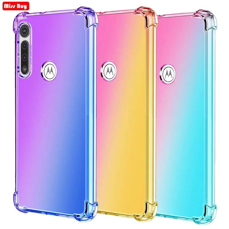 

Ultra Slim Double Color Gradient Case for Motorola Moto G8 Play G8 Plus ONE MACRO E6 Plus Cover Silicone Fundas For MOTO E6 Play