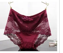 Plus size lingerie Sexy women Lace underwear lingerie cotton panties transparent intimate ladies briefs pantie