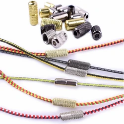 2 Pcs  Pair Shoelace Buckle Metal Shoelaces Lock Shoes Accessories Metal Lace Lock DIY Sneaker Kits  Gold Silver Gun Color