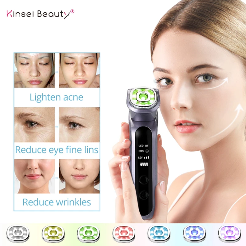  Face Skin EMS Mesotherapy Electroporation RF Radio Frequency Facial LED Photon Skin Care Device Fac - 4000135781576