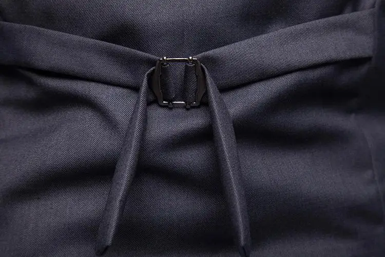 Весна стиль Для мужчин модные Повседневное Slim Fit однорядные с тремя пряжками сплошной Цвет Костюм Джентльмена Детская жилетка
